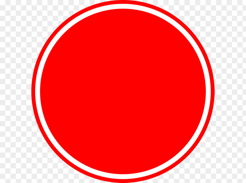 Red Circle Turn On Area Clip Art PNG