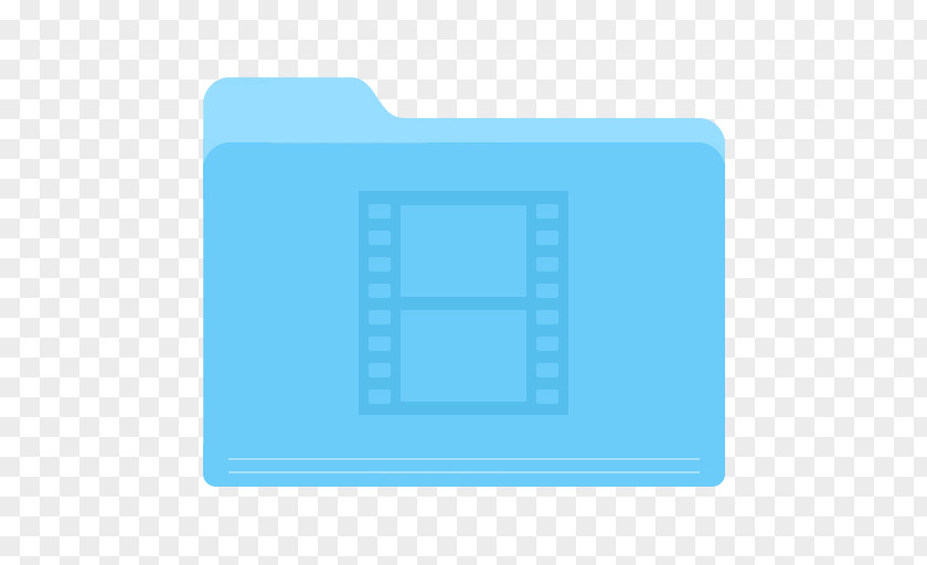 Folder Video Blue Square Angle Area PNG
