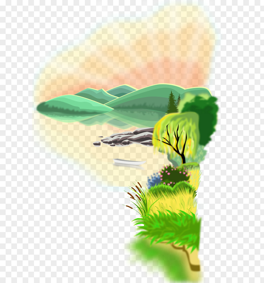 Lake Dawn Desktop Wallpaper Clip Art PNG