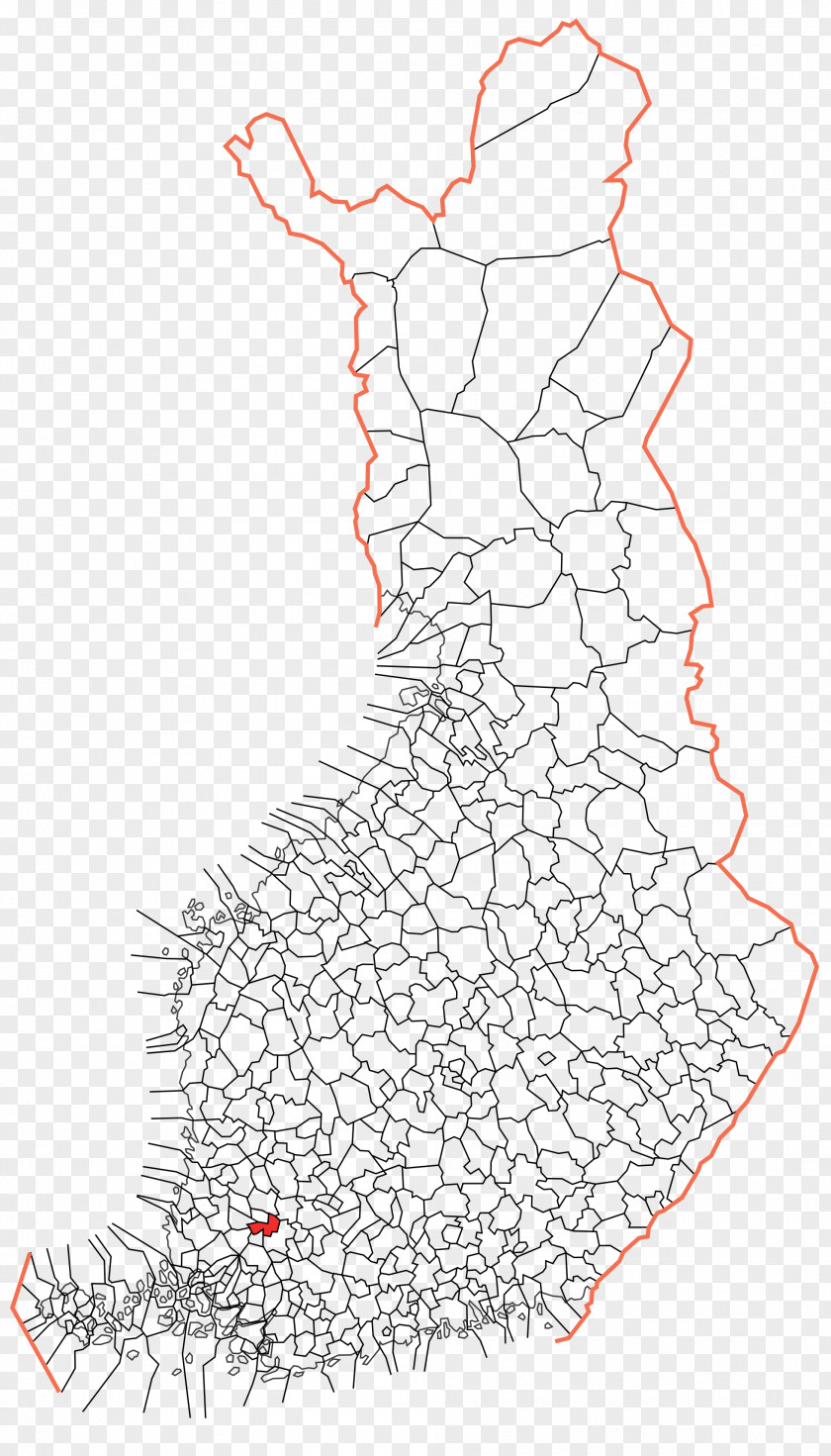 Map Kaustinen Municipality Finnish Language Administrative Division PNG