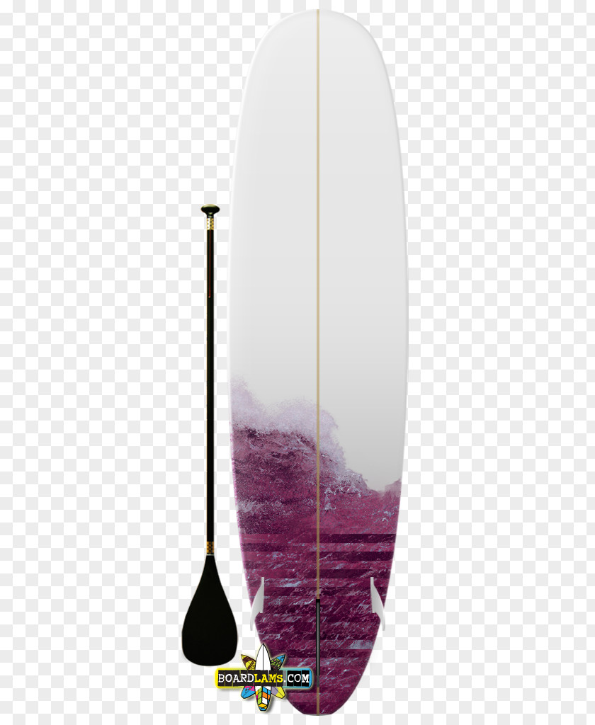 Purple Waves Paper Surfboard Skimboarding Surfing PNG