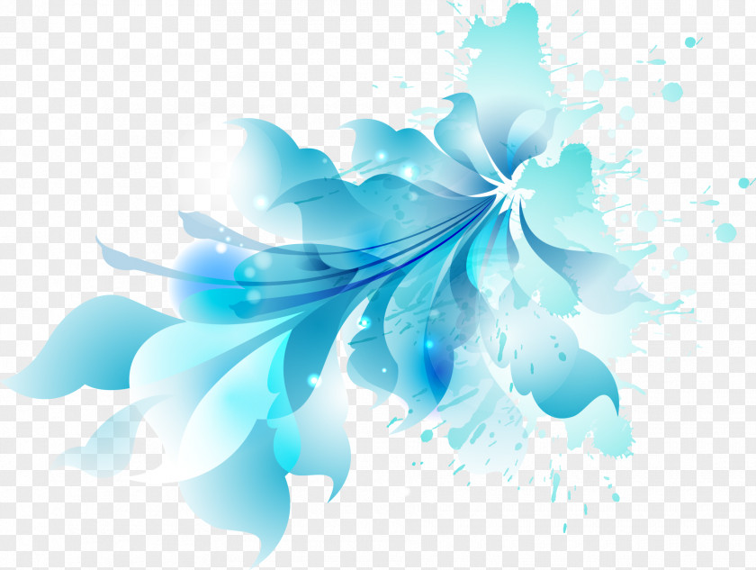 Bright Blue Pattern Material Download Computer File PNG