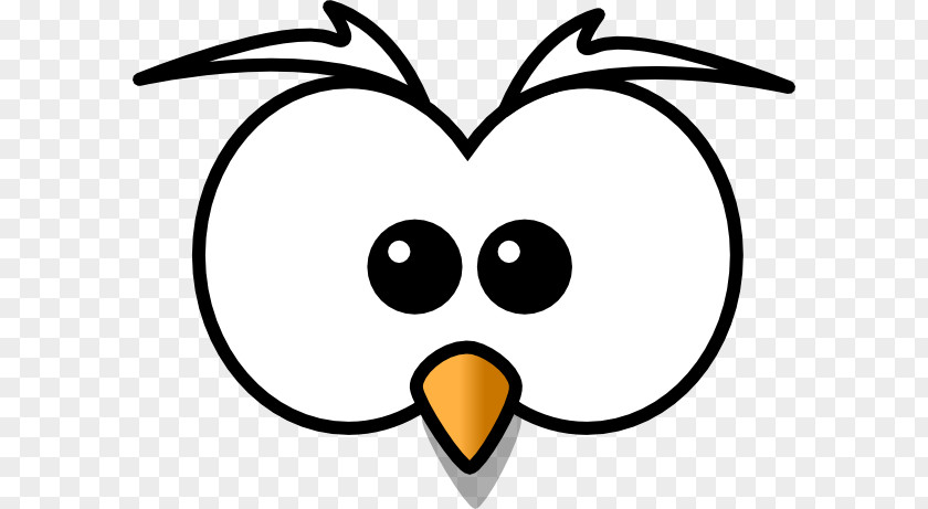 Cartoon Owl Clipart Face Smiley Clip Art PNG