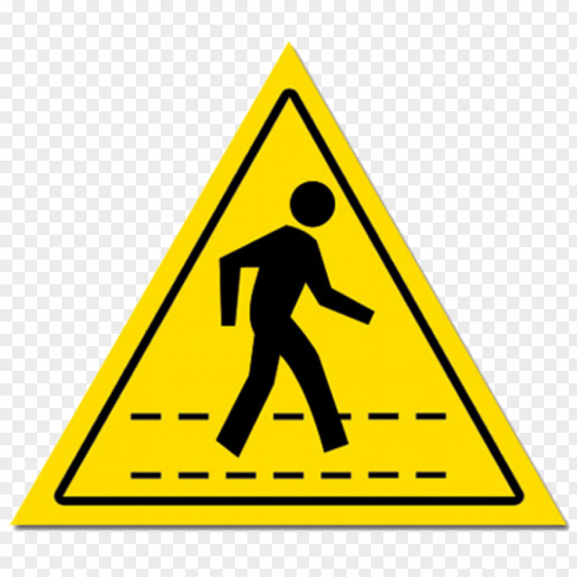 Triangular Floor Hazard Symbol Safety Risk Marking Tape PNG