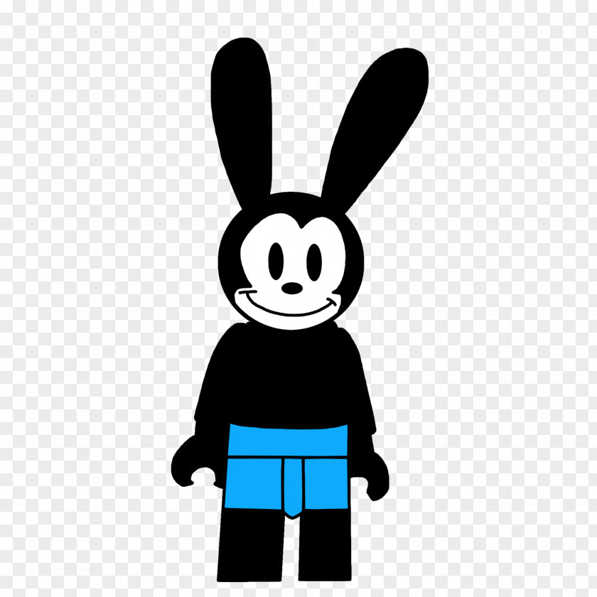 Cartoon Bunny Hand Painted Rabbit Black Oswald The Lucky Mickey Mouse Disney Tsum PNG
