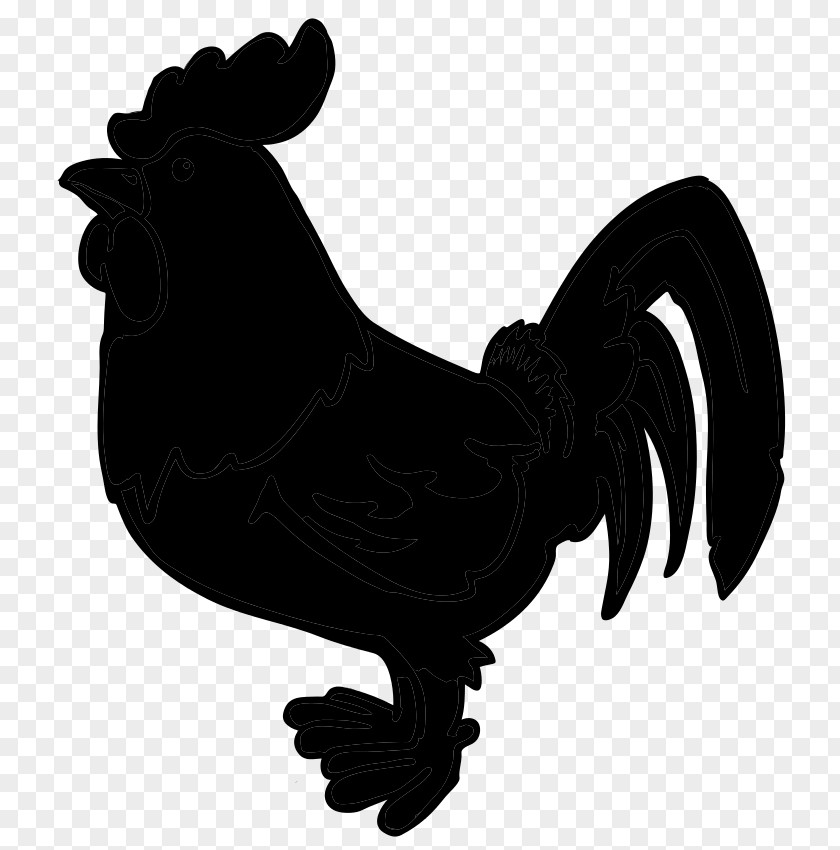 Rooster Silhouette Black Beak Chicken As Food PNG