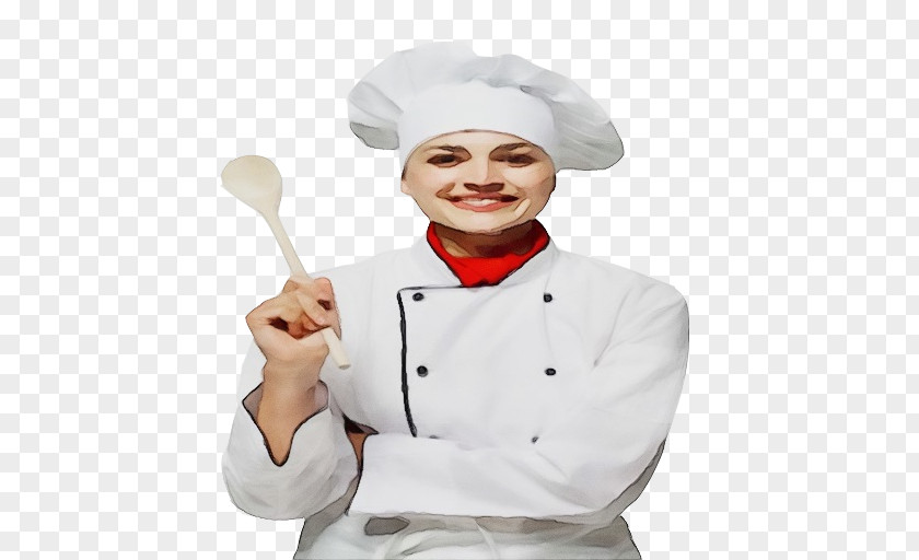 Smile Pastry Chef Wooden Spoon PNG