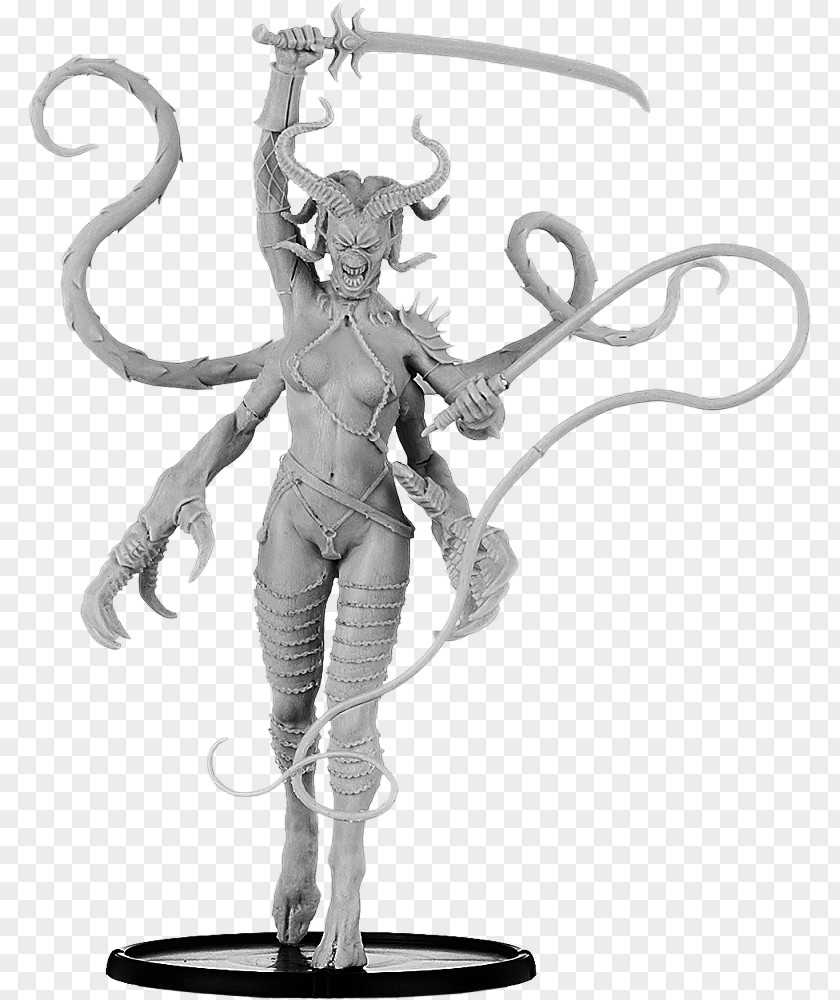 Demon Pleasure Figurine Golden Miniature Figure PNG