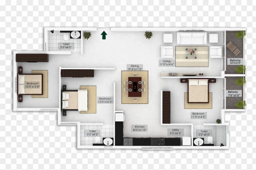 Multi Usable Colorful Brochure NorthernSky Properties Floor Plan Arecaceae Palm-leaf Manuscript PNG