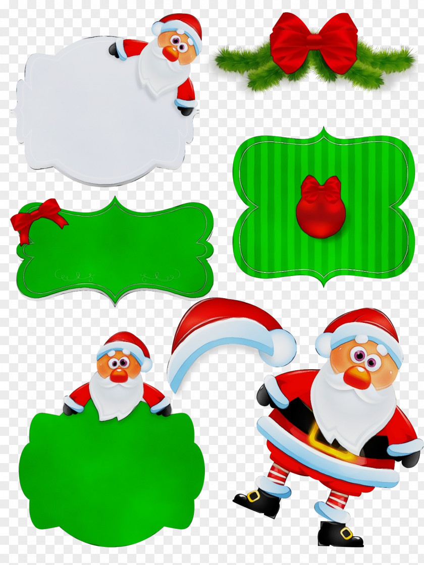 Party Cartoon Christmas Tree Watercolor PNG