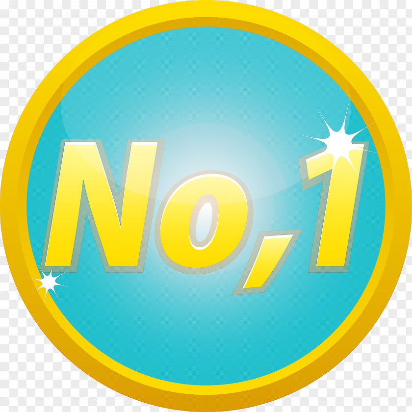 Award Badge Gold No 1 PNG