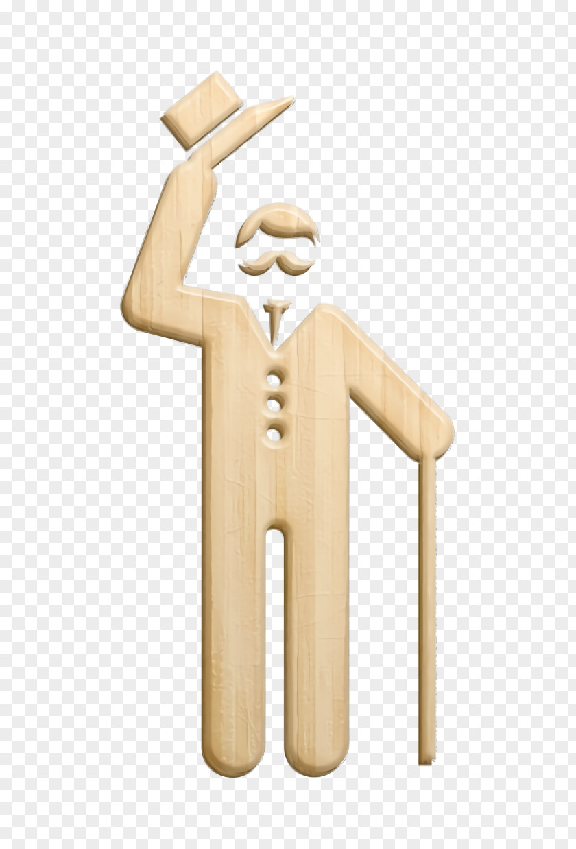 Humans Icon Elegant Man Saluting Suit PNG