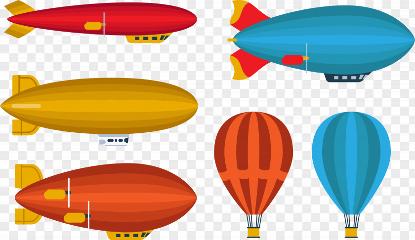 Rocket Balloon Set Hot Air Airplane Airship PNG