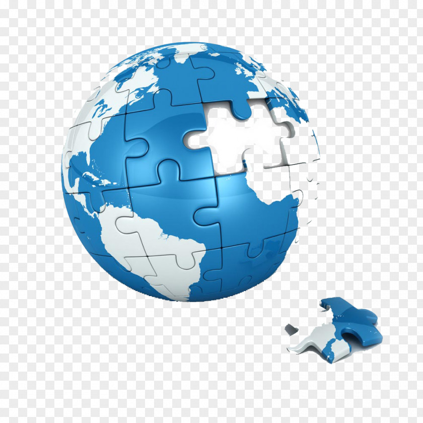 Blue Earth Puzzle HD Free Buckle Creative Boundaries Jigsaw Globe Stock Photography PNG
