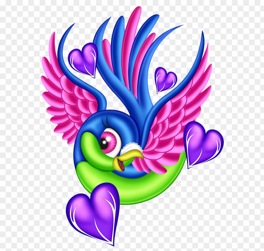 Cartoon Peacock Hummingbird Lovebird Clip Art PNG