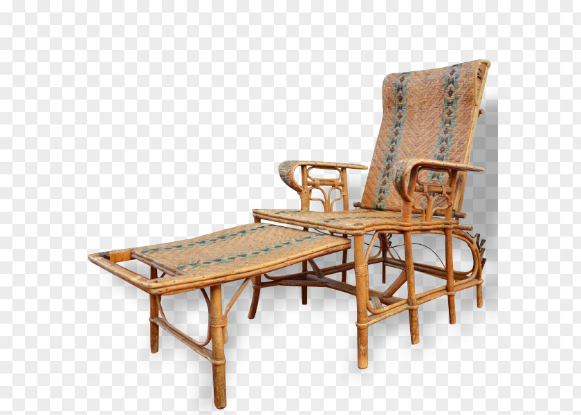 Chair Rattan Chaise Longue Furniture Wicker PNG