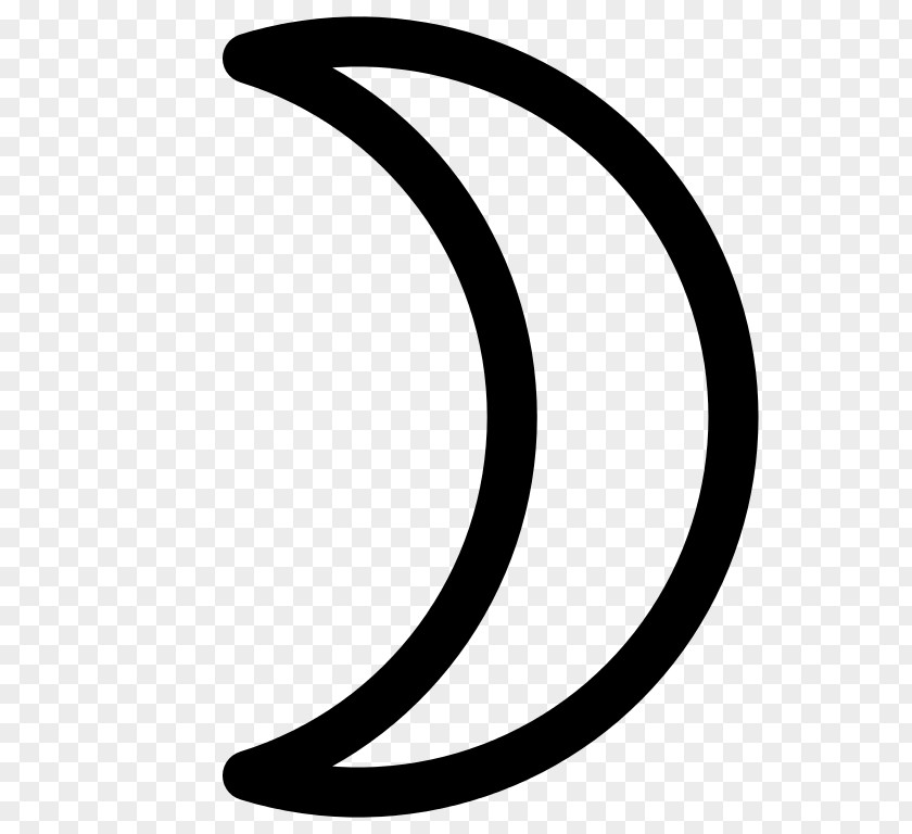 Croissant Vector Moon Lunar Phase Astrological Symbols Sign PNG