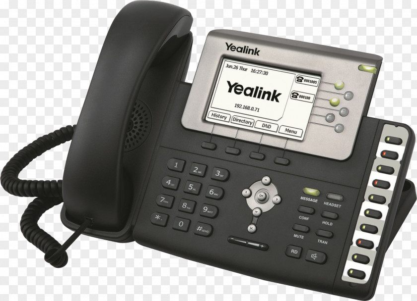 Handset Yealink SIP-T28P VoIP Phone Session Initiation Protocol Voice Over IP Telephone PNG