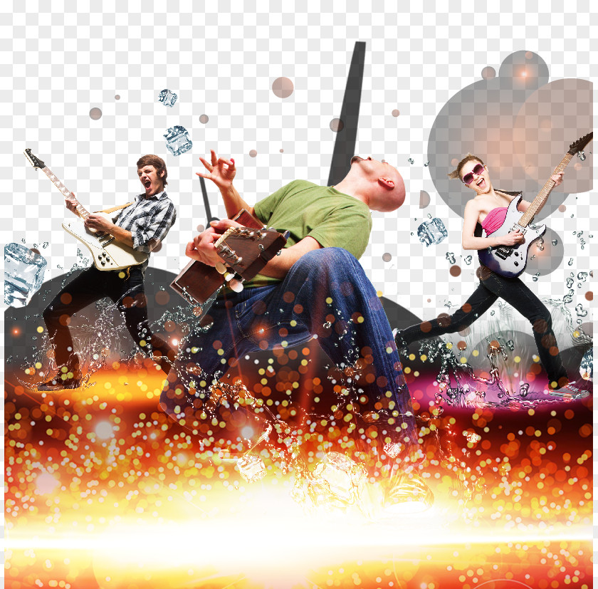 Rock Music PNG music, Heaven, three people playing guitars illustration clipart PNG