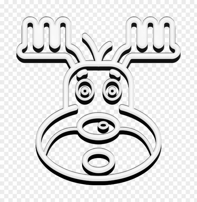 Blackandwhite Coloring Book Christmas Icon PNG