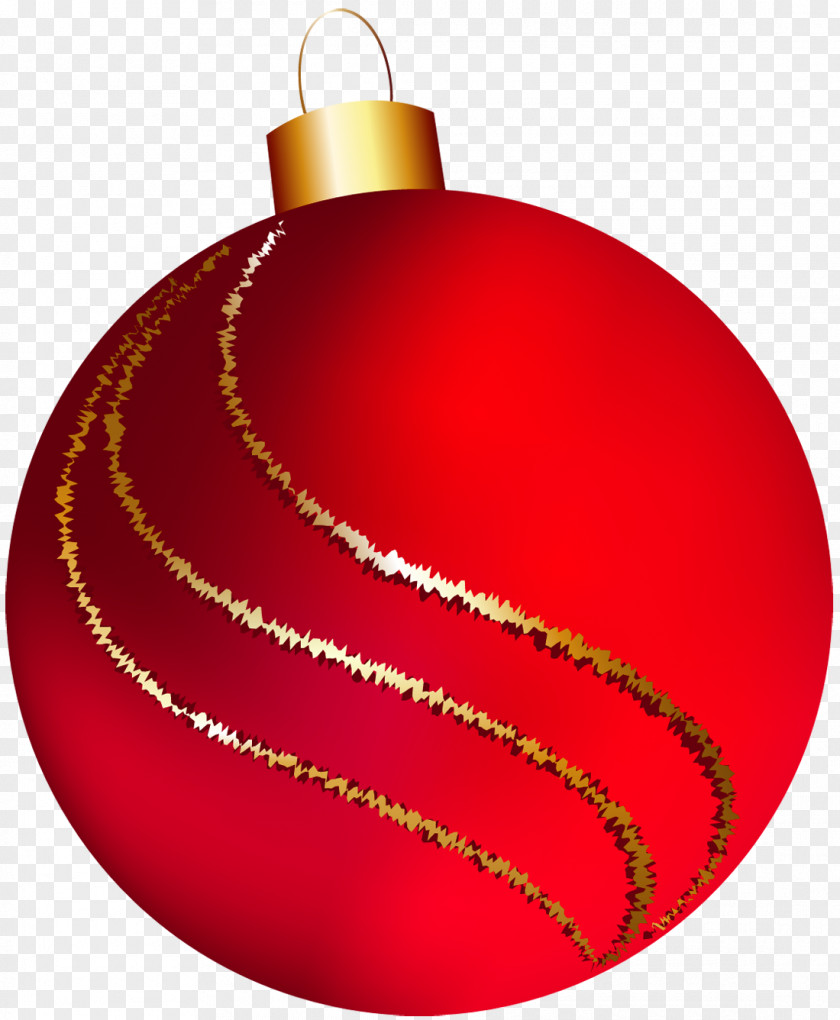 Transparent Christmas Large Red Ornament Clipart Decoration Gold Clip Art PNG