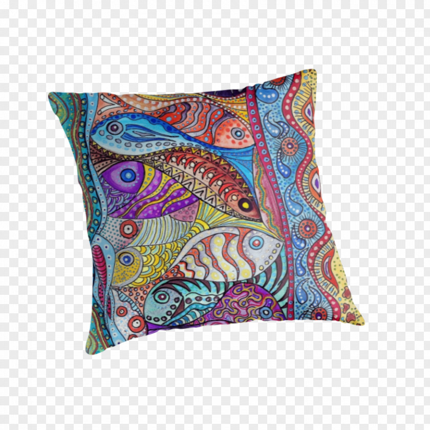 Fish Nets Legging Paisley Cushion Throw Pillows Rectangle PNG