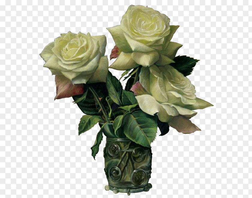 Flower Garden Roses Bouquet Vase PNG