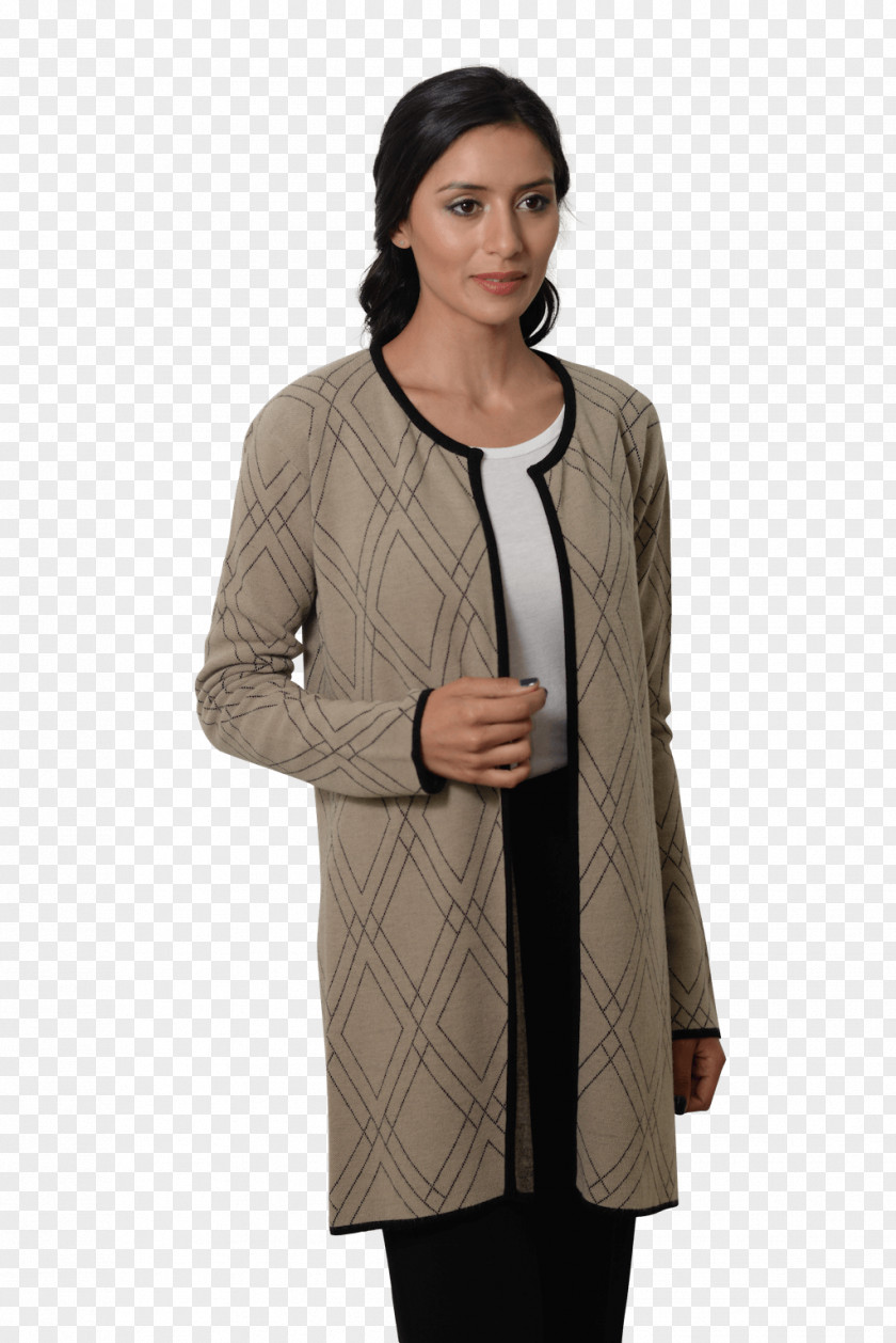 Jacket Cardigan Coat Sleeve Beige PNG