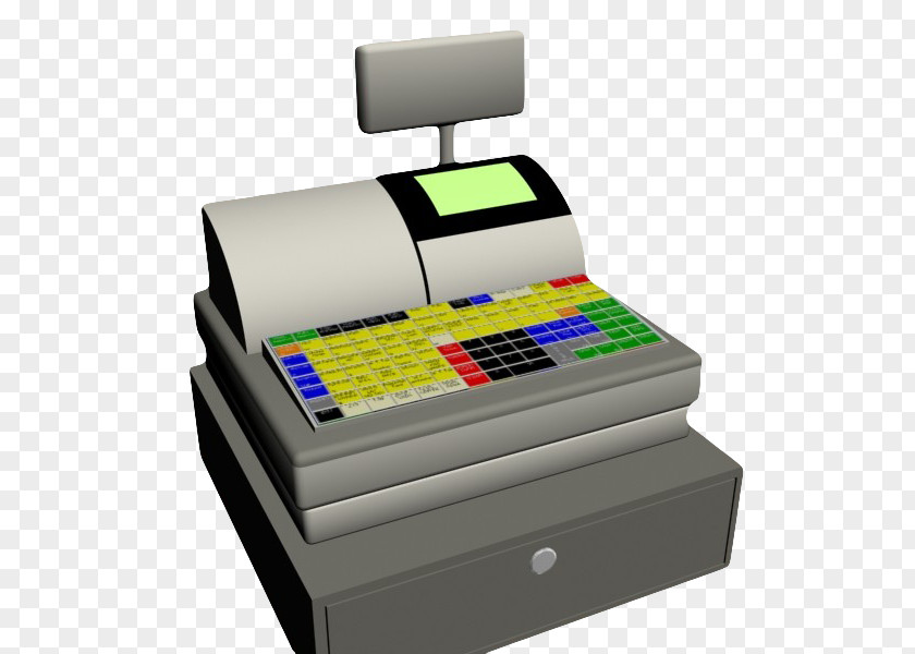 Multi Color Keyboard Cash Register Computer Money PNG