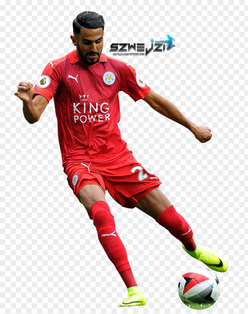 RIYAD MAHREZ Riyad Mahrez Leicester City F.C. Soccer Player Premier League 2016–17 UEFA Champions PNG