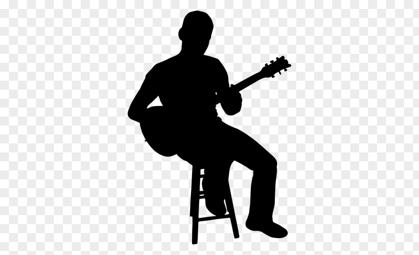 Rock Band Silhouette Guitarist PNG