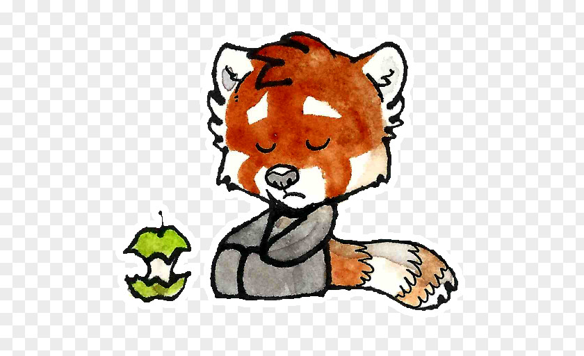 Tiger Red Panda Telegram Whiskers Sticker Clip Art PNG