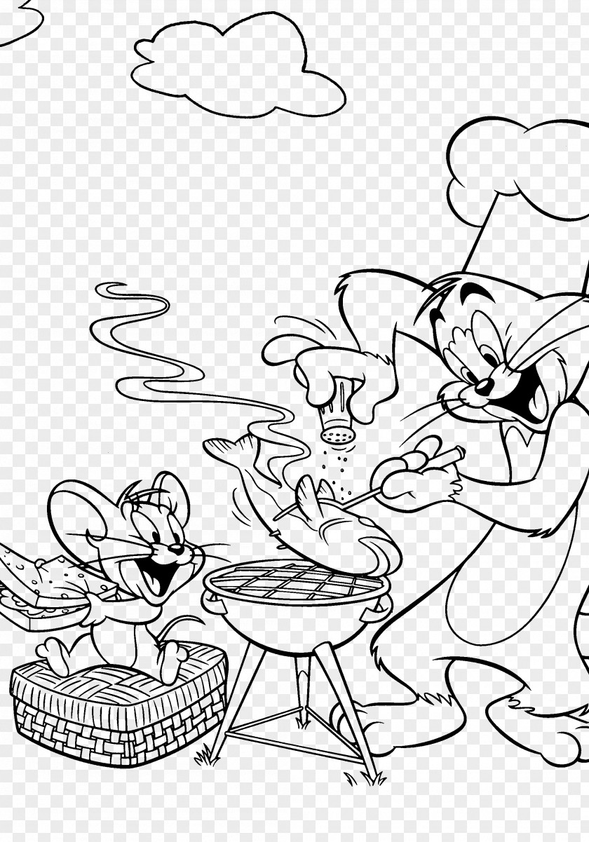 Tom And Jerry Cat Mouse Coloring Book Cooking PNG