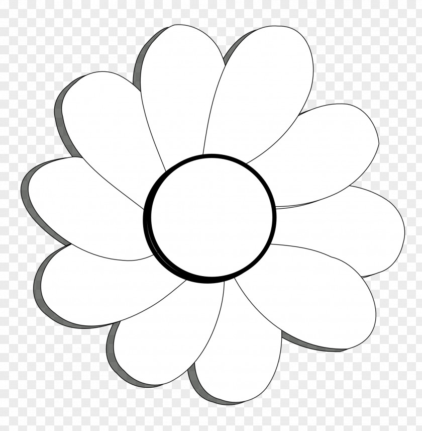 Images Of Black And White Flowers Petal Flora Circle Area PNG