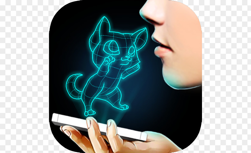 Simulator Hologram Cat RunAndroid 3D Hypnosis Send Fake Messages PNG