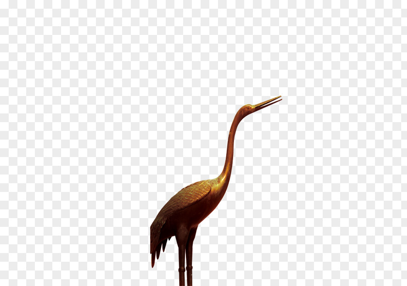 Gold Metallic Crane Metal Gratis PNG