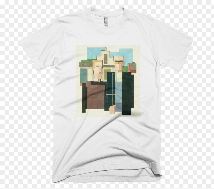 Hand-painted City Building T-shirt Hoodie Clothing Fashion PNG