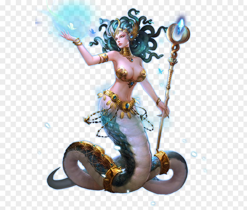 Monster Medusa Lamia Gorgon Fantasy Fantastic Art PNG