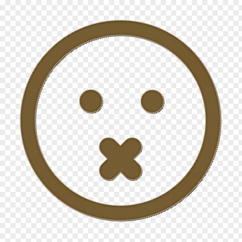 Mute Emoticon Square Face Icon Interface PNG