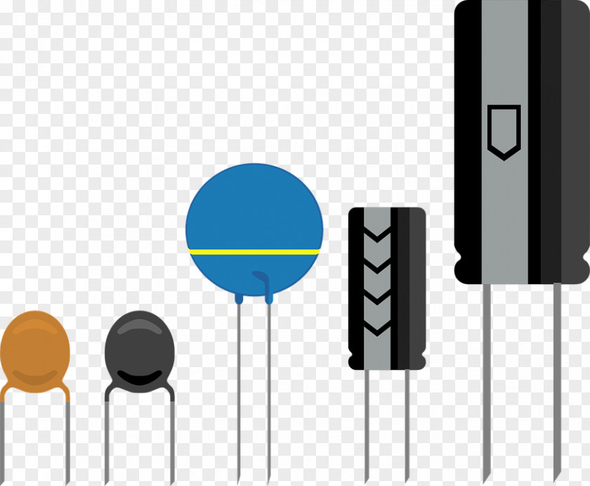 Black,blue,Orange Capacitor Transistor Electronic Component Clip Art PNG