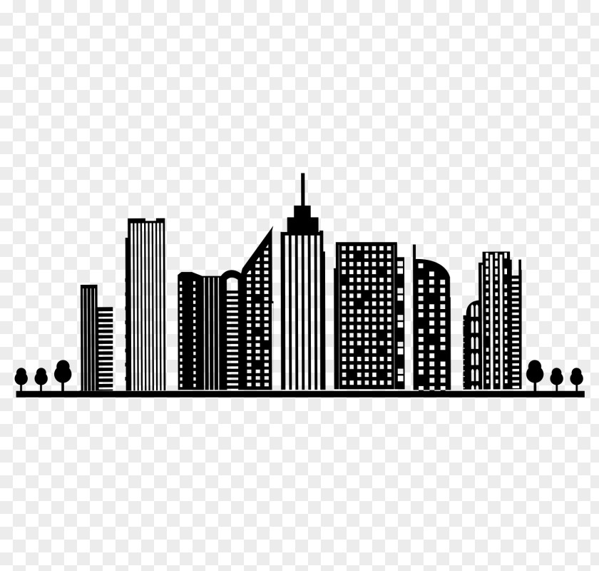 Building Skyline Silhouette City Paper PNG