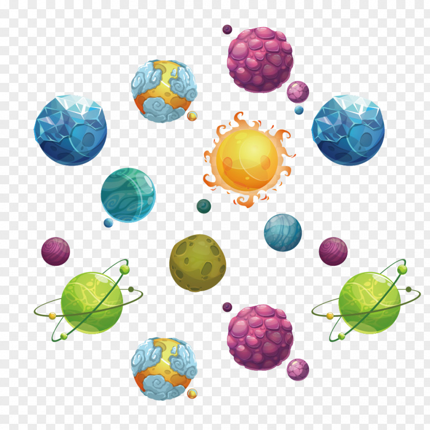 Cartoon Planet Creative Collection PNG