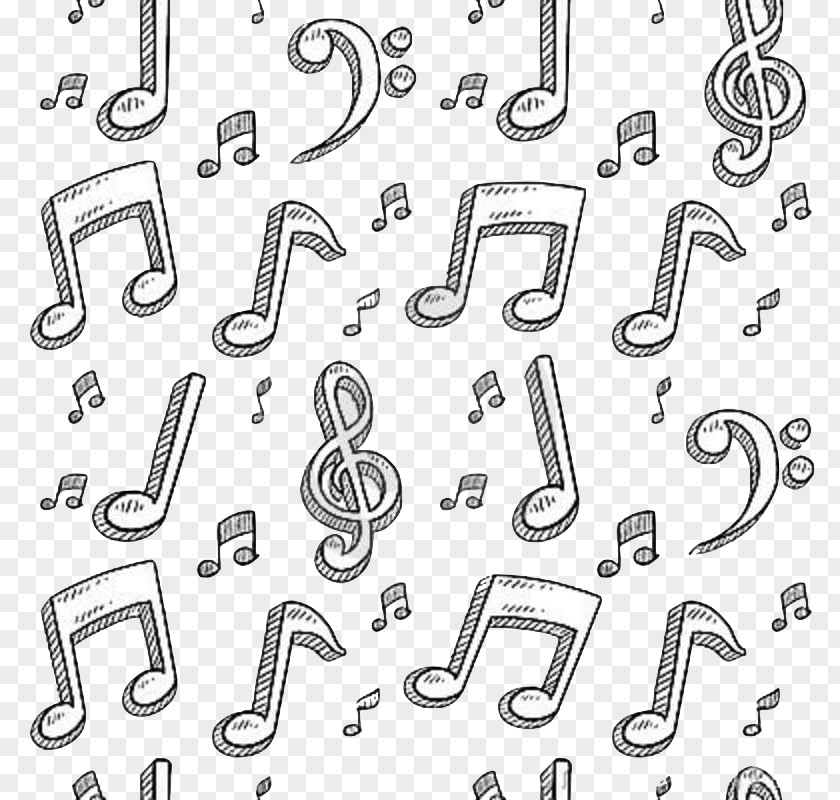 Musical Note Doodle PNG