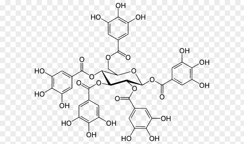 Punica Granatum 1,2,3,4,6-Pentagalloyl Glucose Gallotannin Pentagaloil Glukoza Glucogallin PNG
