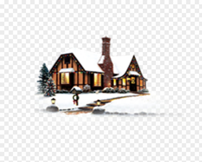 Snow House Christmas PNG