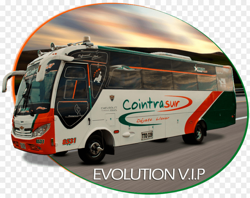 Bus Chiva Transport Cointrasur Tour Service PNG