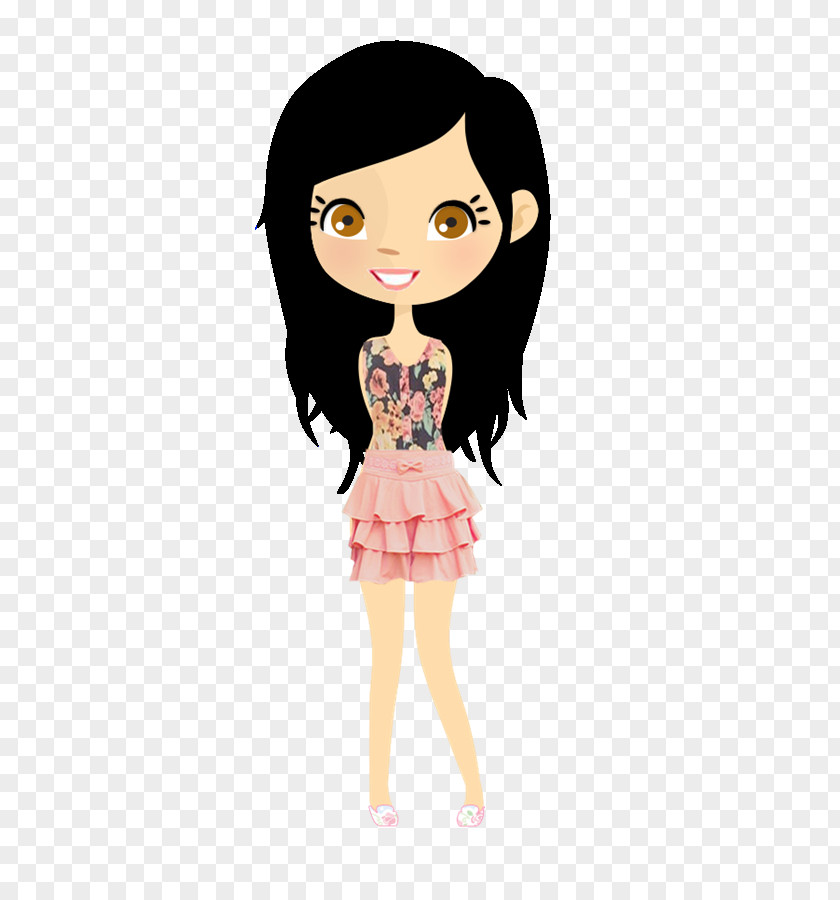 Doll Black Hair Accesorio Child PNG