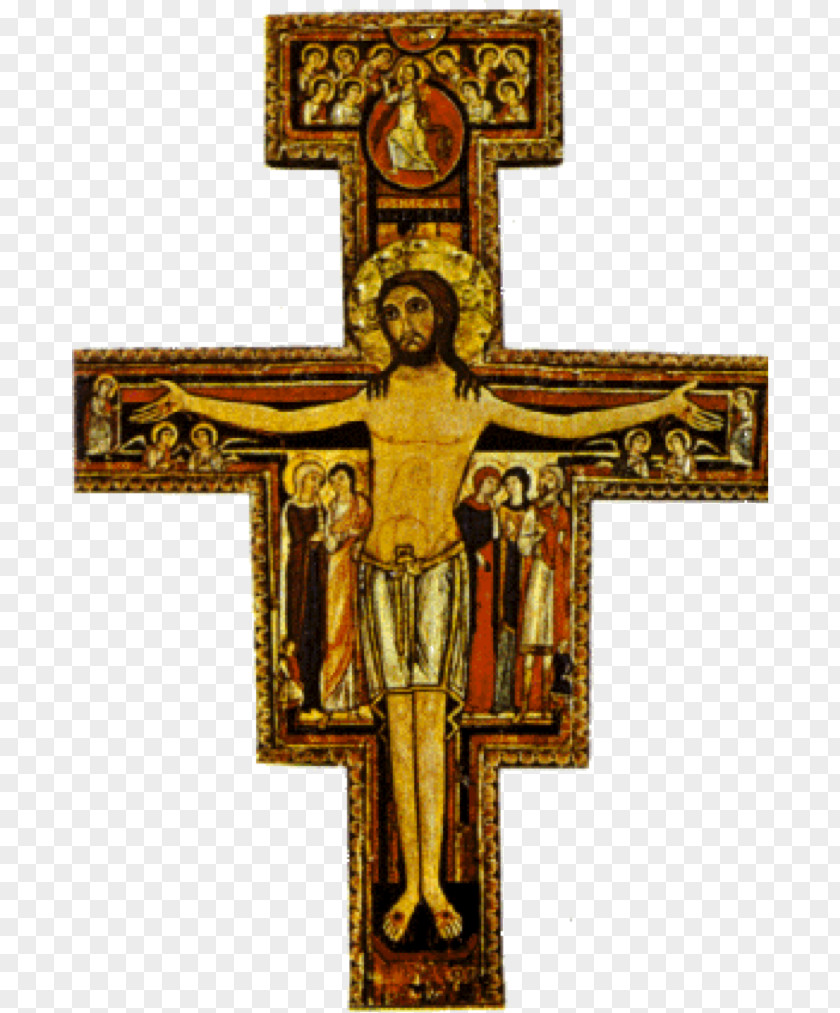 Triumphal San Damiano, Assisi Damiano Cross Crucifix Franciscan PNG