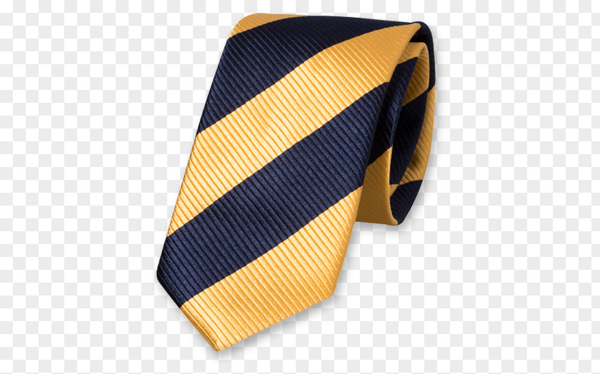 Yellow Tie Necktie Navy Blue Silk PNG