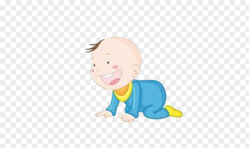 Crawling Cute Baby Infant Cartoon Clip Art PNG